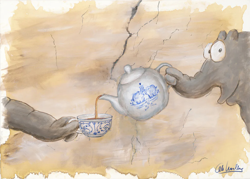 OTTO WAALKES: Creation of Ostfriesentea (Leinwanddruck)